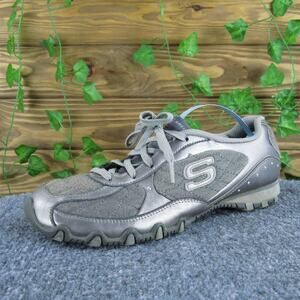 SKECHERS Women's Sneaker Gunmetal Leather Sz 7.5‎ Medium Used 2025
